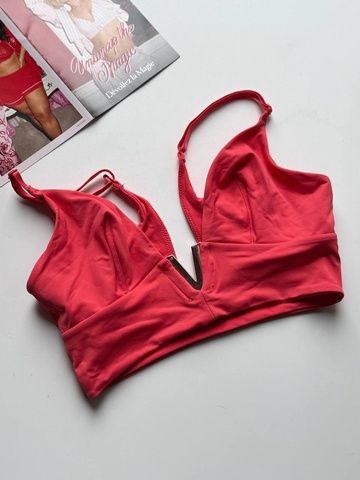 Бюстгальтер с V-лого Victoria's Secret коралловый S 3b8-941 фото