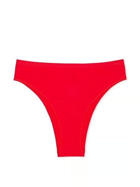 Трусики-бразиліана жіночі з високою посадкою PINK Victoria's Secret Seamless Brazilian Panty красные kvv-edo-ivs фото