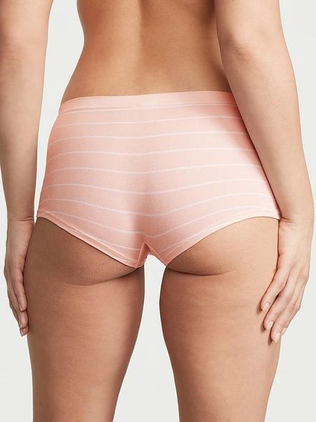 Трусики-шорты женские из микрофибры Victoria's Secret Seamless Boyshort Panty персиковые 1km-scl-6x8 фото