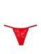 Трусики-стрінги жіночі мереживні PINK Victoria's Secret Wink V-String Panty червоні 4wy-2pr-lui фото 3