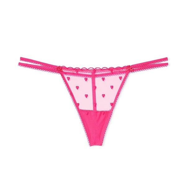 Трусики-стринги женские PINK Victoria's Secret Wink V-String Panty малиновые og9-edu-au0 фото