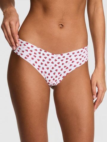 Трусики-чики женские бесшовные PINK Victoria's Secret No-Show Cheeky Panty белые  i4h-in9-nm0 фото
