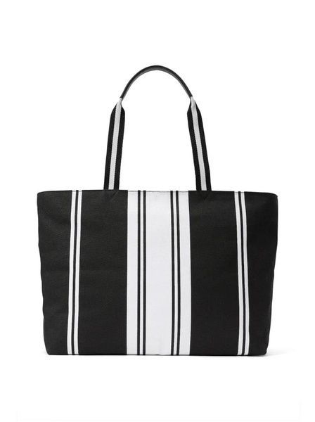 Сумка черно-белая Victoria's Secret VS Striped Tote 88i-77i фото