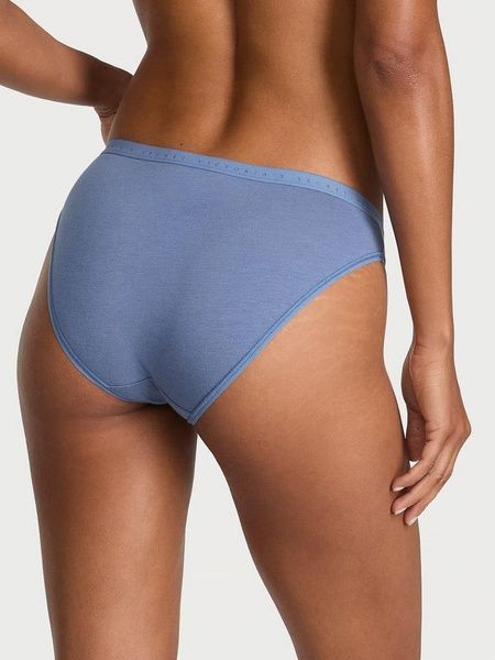 Трусики-бікіні жіночі бавовняні Victoria's Secret Stretch Cotton Bikini Panty сині pnl-3dk-vkt фото