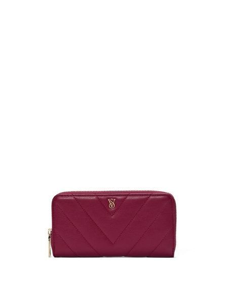 Кошелек бордовый Victoria's Secret Large Wallet with Zip 18i-860 фото