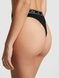 Трусики-стрінги з високою посадкою PINK Victoria's Secret Logo Cotton High-Waist Thong Panty чорні , Трусики-стринги y9r-d22-48v фото 3