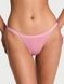 Трусики-стринги хлопковые Victoria's Secret Stretch Cotton V-String Panty розовые avf-89b-435 фото 1