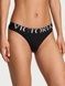 Трусики-стринги жіночі бавовняні з логотипом Victoria's Secret Exploded Logo Cotton Thong чорні XL twf-nox-r7d фото 1