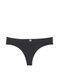 Трусики-стринги женские хлопковые с логотипом Victoria's Secret Logo Cotton Thong Panty черные ca7-5k4-8zj фото 2