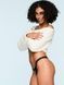 Трусики-стринги женские хлопковые PINK Victoria's Secret Logo Cotton Shine Micro Thong черные pkq-57u-iax фото 4