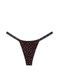 Трусики-стрінги бавовняні PINK Victoria's Secret Logo Cotton Shine Micro Thong Panty чорні cx0-90u-vtn фото 3
