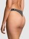 Трусики-стринги женские эластичные PINK Victoria's Secret Logo Cotton High-Leg Thong черные eqk-ceq-a9k фото 2