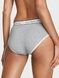 Трусики-хипстер женские Victoria's Secret Logo Cotton Lace-Waist Hiphugger Panty серые 4hg-box-g7g фото 3