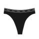 Трусики-стрінги з високою посадкою PINK Victoria's Secret Logo Cotton High-Waist Thong Panty чорні , Трусики-стринги y9r-d22-48v фото 1