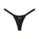 Трусики-стринги женские хлопковые PINK Victoria's Secret Logo Cotton Shine Micro Thong черные pkq-57u-iax фото 2