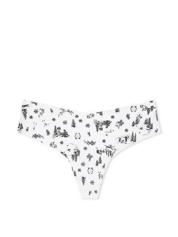 Трусики-стринги женские бесшовные Victoria's Secret No-Show Thong Panty белые fr4-5so-h0r фото
