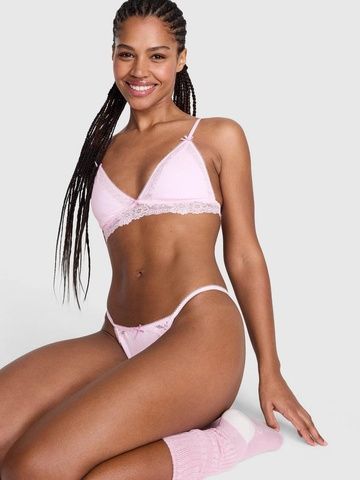 Комплект белья (бралет+трусы) пудровый&nbsp;Victoria's Secret PINK Limited-Edition PINK Wink 3f3-f1u-i2m фото