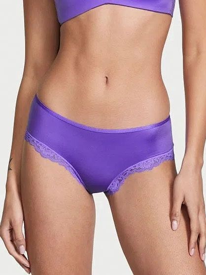 Трусики-чики женские люксовые Victoria's Secret Lace-Trim Cheeky Panty фиолтевые dcu-cwk-3uh фото
