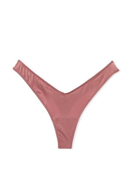 Трусики-стринги женские люксовые Victoria's Secret Strappy Back High-Leg Thong Panty пудровые ud1-8db-4y4 фото
