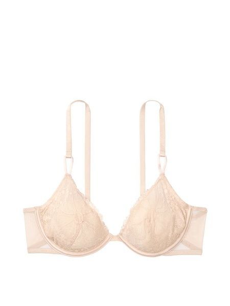 Бюстгальтер мереживний Victoria's Secret Sexy Tee Unlined Demi Bra бежевий xp7-n9v-bbq фото