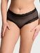 Трусики-чіки жіночі мереживні Victoria's Secret Sequin Posey Mesh Cheeky Panty чорні y0u-owc-26f фото 1
