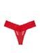 Трусики-стринги женские Victoria's Secret Sequin Posey Mesh Thong Panty красные i7a-b8f-908 фото 3