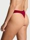 Трусики-стринги женские хлопковые Victoria's Secret Stretch Cotton Sparkle High-Leg Scoop Thong Panty бордовые  d0m-875-znr фото 2