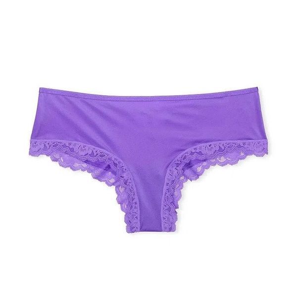 Трусики-чики женские люксовые Victoria's Secret Lace-Trim Cheeky Panty фиолтевые dcu-cwk-3uh фото