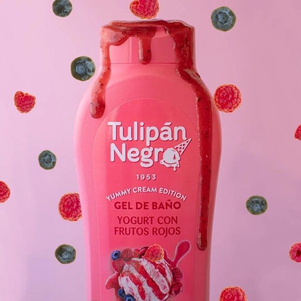 Гель для душу TULIPAN NEGRO Yogurt con Frutos Rojos - Ягідний йогурт, 650 мл ac7-309 фото