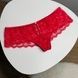 Трусики-чіки жіночі люксові мереживні Victoria's Secret червоні 1c1-jra-ten фото 1
