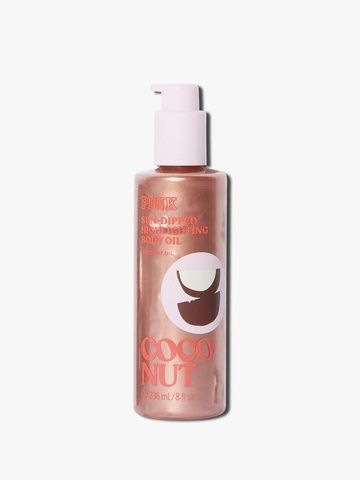 Масло для тела с шиммером PINK Victoria's Secret Coconut Highlighting Body Oil 236 мл a8c-a4i фото