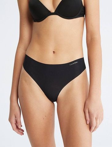 Трусики-стринги женские бесшовные Calvin Klein черные t3j-3so-bpz фото