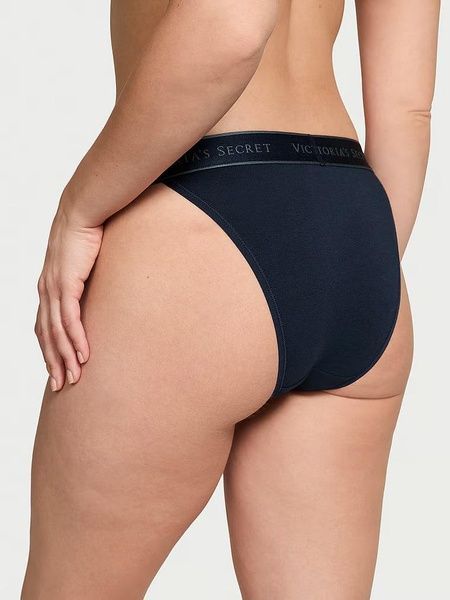 Трусики-бикини женские Victoria's Secret CottonTanga Panty темно-синие ztk-611-yre фото
