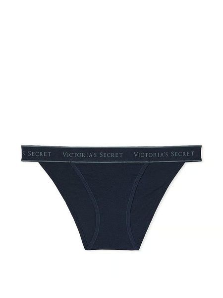 Трусики-бикини женские Victoria's Secret CottonTanga Panty темно-синие ztk-611-yre фото
