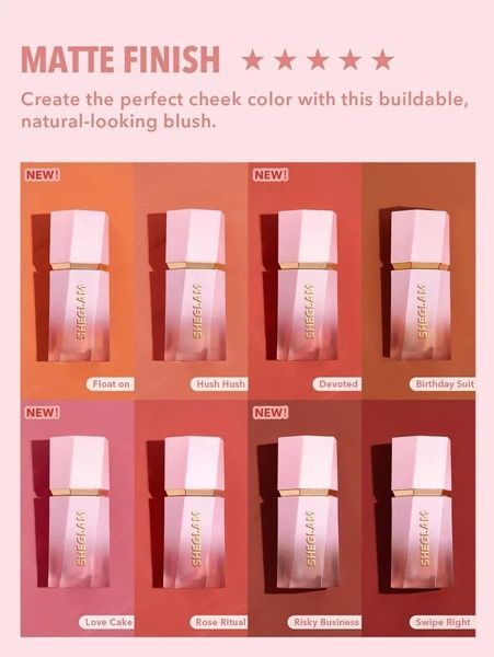Рідкі матові рум'яна Sheglam Color Bloom Liquid Blush Matte Finish-Rose Ritual b37-261 фото