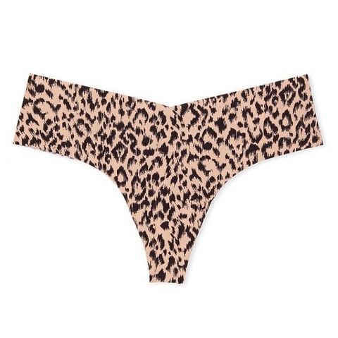 Трусики-стринги женские бесшовные Victoria's Secret No-Show Thong Panty леопардовые 8l0-ubh-o4x фото