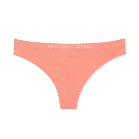 Трусики-стринги женские с микрофибры Victoria's Secret Seamless Thong Panty персиковые d4i-sws-o30 фото