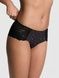 Трусики-чики женские бесшовные с кружевом PINK Victoria's Secret No-Show Cheeky черные opp-a02-plv фото 1