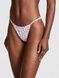 Трусики-стрінги жіночі бавовняні PINK Victorias Secret Cotton Side-Tie V-String Panty білі zzl-q9o-7kz фото 1