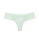Трусики-стринги женские люксовые Victoria's Secret Lace-Trim Smooth Shimmer Thong Panty светло-зеленые vps-apb-rut фото 2