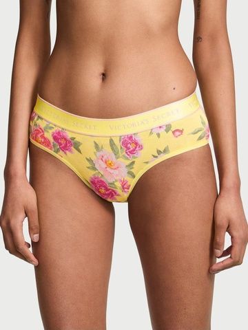 Трусики-хипстер женские Victoria's Secret Logo Cotton Hiphugger Panty желтые i91-tq1-9n0 фото