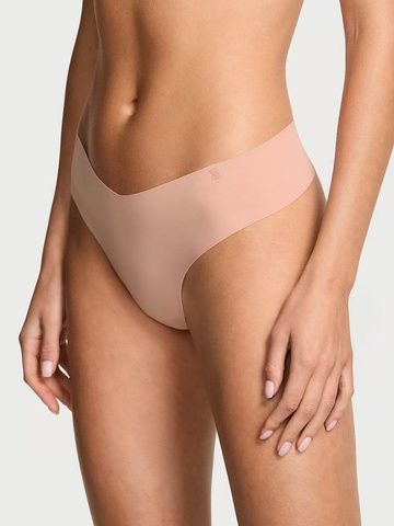 Трусики-стринги женские бесшовные Victoria's Secret No-Show Thong Panty бежевые  fev-5nz-dt9 фото