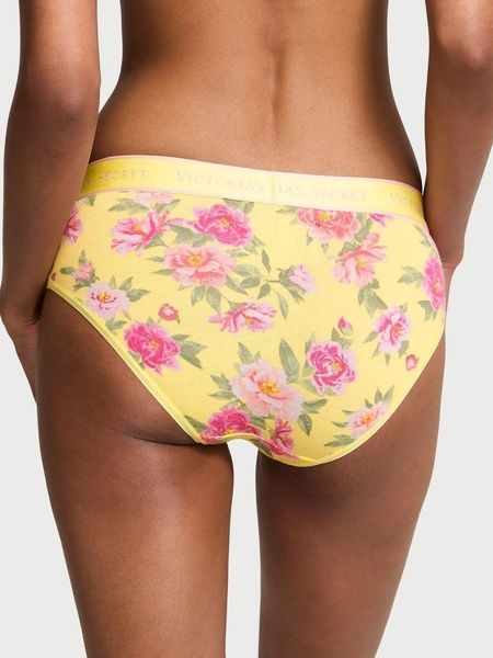 Трусики-хипстер женские Victoria's Secret Logo Cotton Hiphugger Panty желтые i91-tq1-9n0 фото