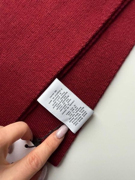 Шарф бордовый Calvin Klein Embroidered Monogram Logo Scarf c7c-308 фото