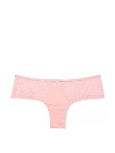 Трусики-чики женские люксовые Victoria's Secret Icon Lace Cheeky Panty пудровые jyc-zn1-kto фото
