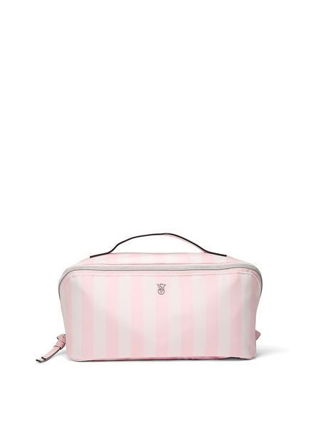 Косметичка розовая в полоску Victoria's Secret 3-Piece Makeup Bag 27003006 фото
