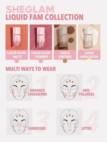 Рідкі матові рум'яна Sheglam Color Bloom Liquid Blush Matte Finish-Hush Hush i94-142 фото