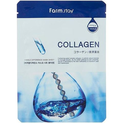 Маска для лица восстанавливающая с коллагеном Farmstay Visible Difference Mask Sheet Collagen 23 мл 83c-98b фото