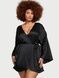 Халат сатиновый черный Victoria's Secret Satin Short Robe m0t-xcm-sb2 фото 1