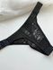Трусики-стринги женские кружевные PINK Victoria's Secret Logo High-Leg Thong черные sv1-q2i-uin фото 2